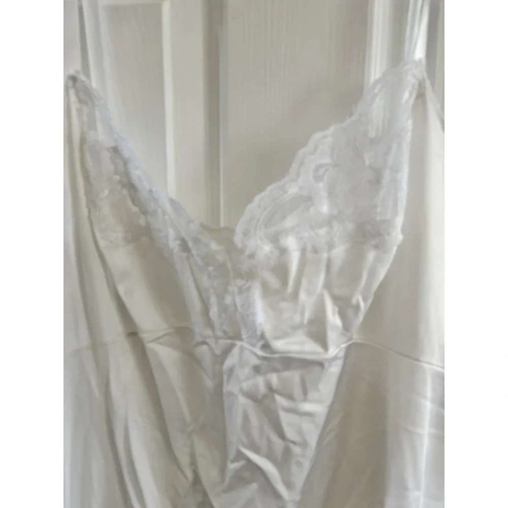 Vintage Nancy King‎ Lingerie White Women's Slip dress Size 38